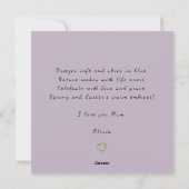 Floral Heart Pasen Kaart voor mama (Achterkant)