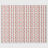 Floral Heart Pattern Wrapping Paper Cadeaupapier (Vlak)