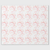 Floral Heart Pattern Wrapping Paper Cadeaupapier (Vlak)