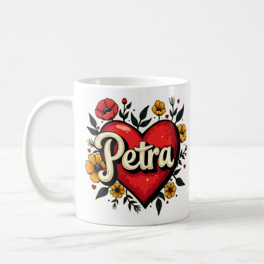 Floral Heart Petra 1 Koffiemok (Links)