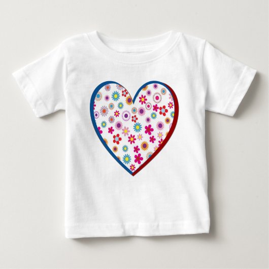 Floral Heart Peuter Ruffle Jurk (Voorkant)