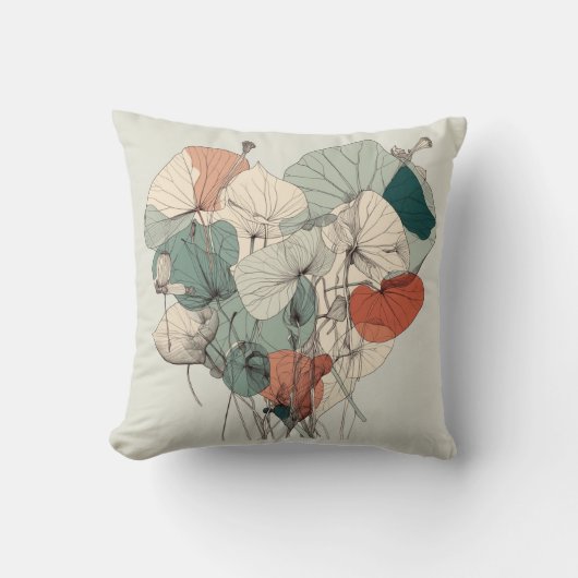 Floral Heart Pillow 3 Kussen (Voorkant)