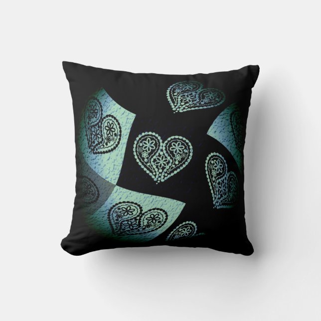  Floral Heart Pillow Kussen (Voorkant)