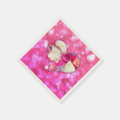Floral Heart Pink Bokeh Servetten (Hoek)