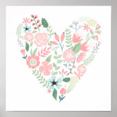 Floral Heart Poster (Voorkant)
