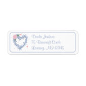 Floral Heart Return Address Label (Voorkant)