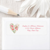 Floral Heart - Return Address Labels (Insitu)