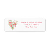 Floral Heart - Return Address Labels (Voorkant)