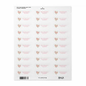 Floral Heart - Return Address Labels (Full Sheet)