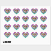 Floral Heart Romantisch Hart Sticker (Vel)