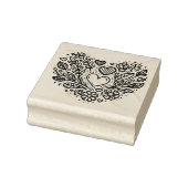 Floral Heart Rubber Stamp Rubberstempel (Stempel)