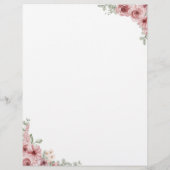 Floral Heart Script Trouwschema Tijdlijn (Achterkant)