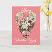  Floral Heart Series 7 Valentijn Kaart (Gele Bloem)