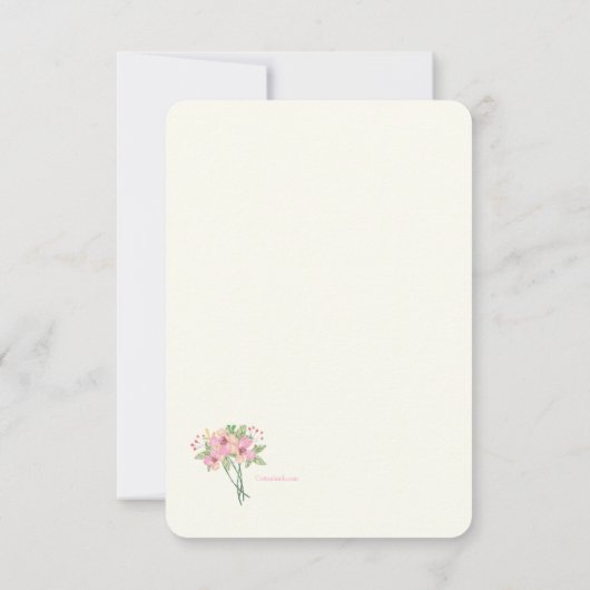 Floral Heart sparen de Datum aankondiging (Achterkant)