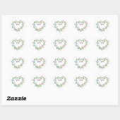 Floral Heart Sticker (Vel)