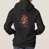 Floral Heart Sweatshirt Artistic Bloom Pullover (Achterkant)