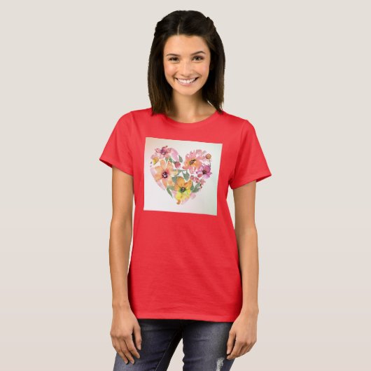 Floral Heart T-Shirt (Voorkant volledig)