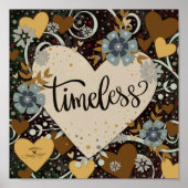 Floral Heart Tijdloze  Inspiratie Poster (Voorkant)