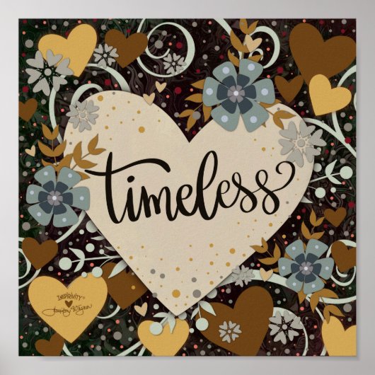 Floral Heart Tijdloze  Inspiratie Poster (Voorkant)