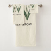 Floral Heart Tulips Let Yourself Grow Quote Bad Handdoek (Insitu)