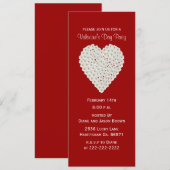 Floral Heart Valentijnsdag Party Invitation Kaart (Voorkant / Achterkant)