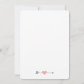 Floral Heart Valentijnse Dinner Party Uitnodiging (Achterkant)