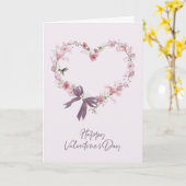 Floral Heart Valentine's Card Kaart (Gele Bloem)