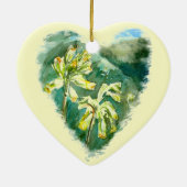 Floral Heart vergeet me niet en Primula Keramisch Ornament (Achterkant)