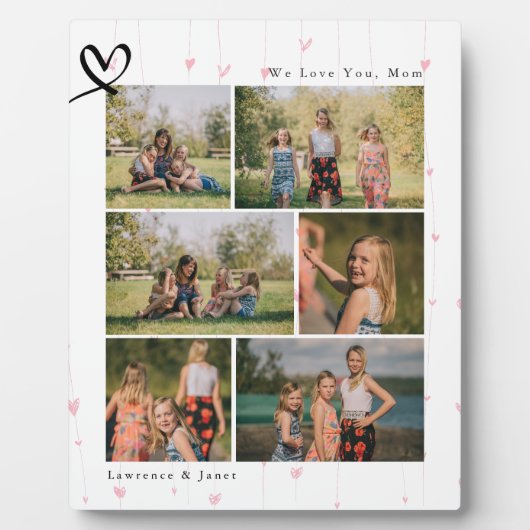 Floral Heart We houden van je Abuela Mam Foto Coll Fotoplaat (Voorkant)