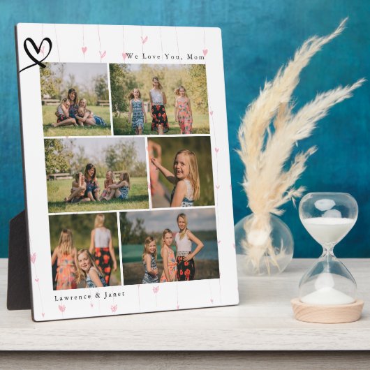 Floral Heart We houden van je Abuela Mam Foto Coll Fotoplaat (Zijkant)