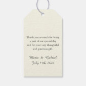 Floral Heart Weddenschap Dank je cadeau Labels Cadeaulabel (Achterkant)