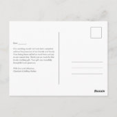 Floral Heart Wedding Bedankt Briefkaart (Achterkant)