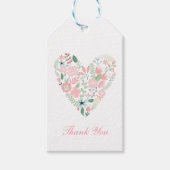 Floral Heart Wedding Cadeaulabel (Voorkant)