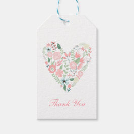 Floral Heart Wedding Cadeaulabel