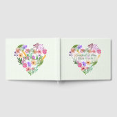 Floral Heart Wedding Guest Book Gastenboek (Volledig)