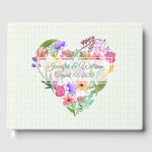Floral Heart Wedding Guest Book Gastenboek (Voorkant)