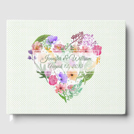 Floral Heart Wedding Guest Book Gastenboek