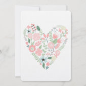 Floral Heart Wedding Kaart (Achterkant)