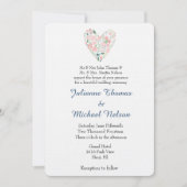 Floral Heart Wedding Kaart (Voorkant)