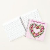 Floral Heart Wreath Persoonlijk Notitieboek (Binnen)