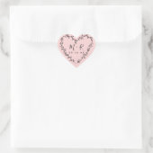 Floral Heart Wreator Initialen Hart Sticker (Tas)