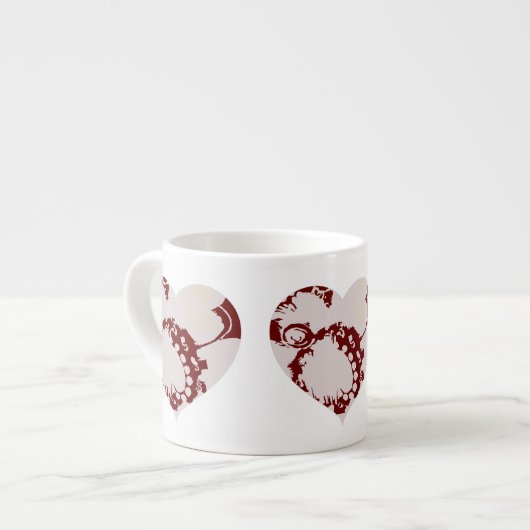 Floral Hearts Espresso Cup Kop (Links)