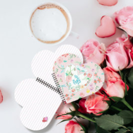 Floral Hearts n Love Dragonfly Valentijnsdag Notitieboek