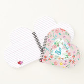 Floral Hearts n Love Dragonfly Valentijnsdag Notitieboek (Binnen)