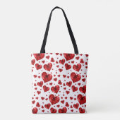 Floral Hearts Pattern Tote Bag (Achterkant)