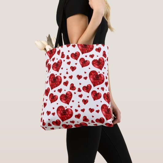 Floral Hearts Pattern Tote Bag (Dichtbij)
