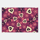 Floral Hearts Shades of Pink Pattern Decoupage Inpakpapier Vel (Voorkant 2)