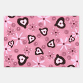 Floral Hearts Shades of Pink Pattern Decoupage Inpakpapier Vel (Voorkant)