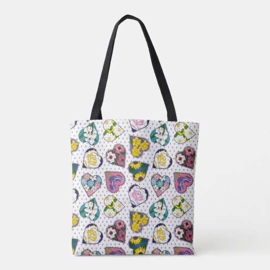 Floral Hearts Tote Bag (Achterkant)
