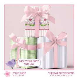 Floral Hearts Valentijnsdag Inpakpapier Vel